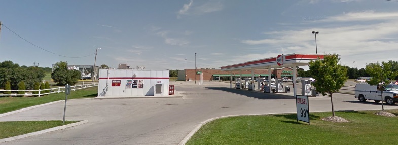 Provincial police responded to reports of a robbery at this Pioneer Gas Bar in Tillsonburg, Ont., early Thursday morning.