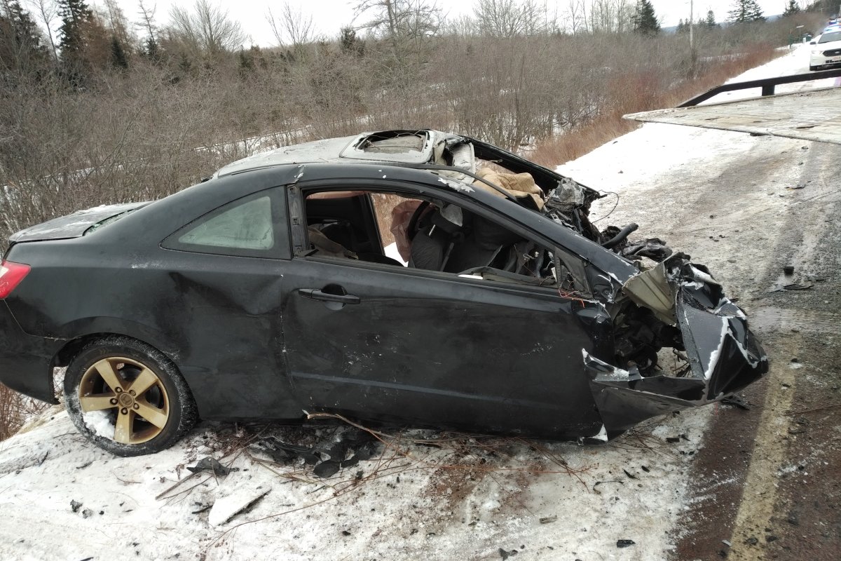 A 17-year-old driver was seriously injured in a two-vehicle collision on Pleasant Valley Road in Colchester County on Thursday morning.