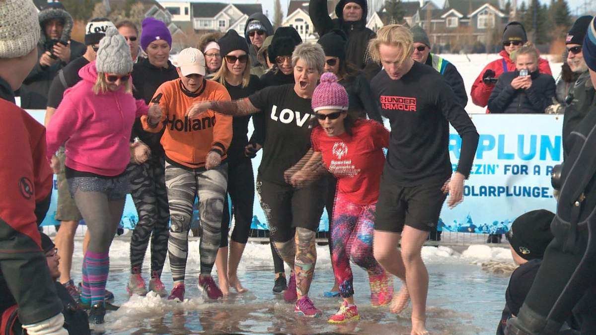 The Polar Plunge raises money for Special Olympics Alberta.