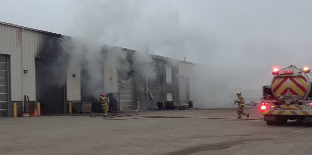 No one was hurt in an industrial fire in Puslinch on Tuesday, but OPP say damages are considered substantial.