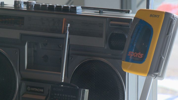 The Radio Lounge features audio devices from the last century.