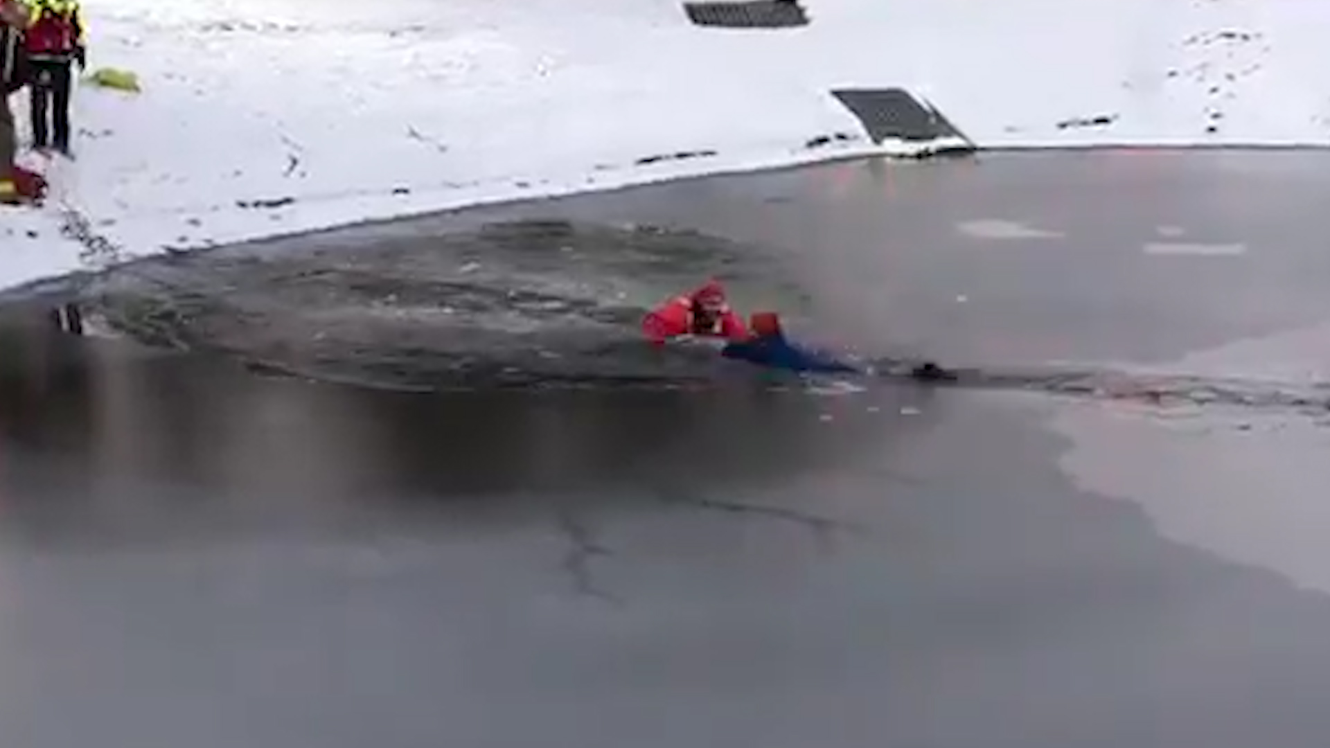 Video captures dramatic rescue of Illinois boy after he falls into icy ...