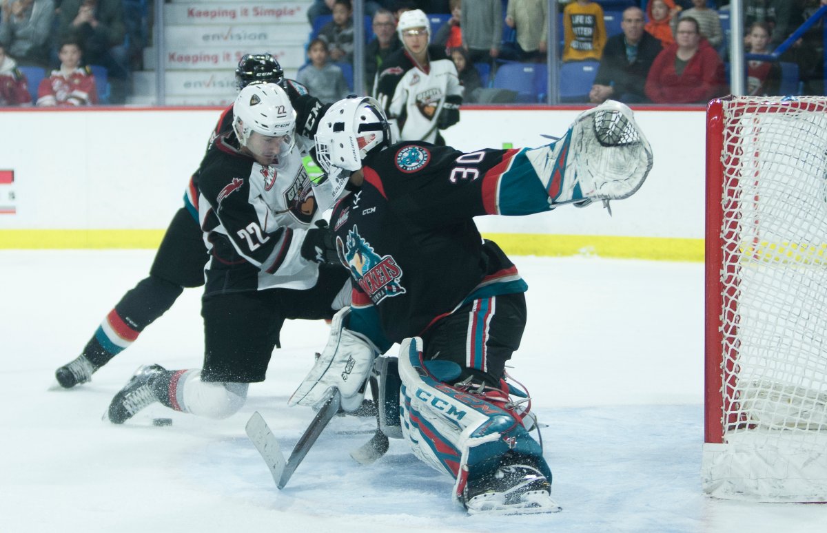 The Kelowna Rockets win against the Vancouver Giants in a shootout on Sunday at the Langley Events Centre. 