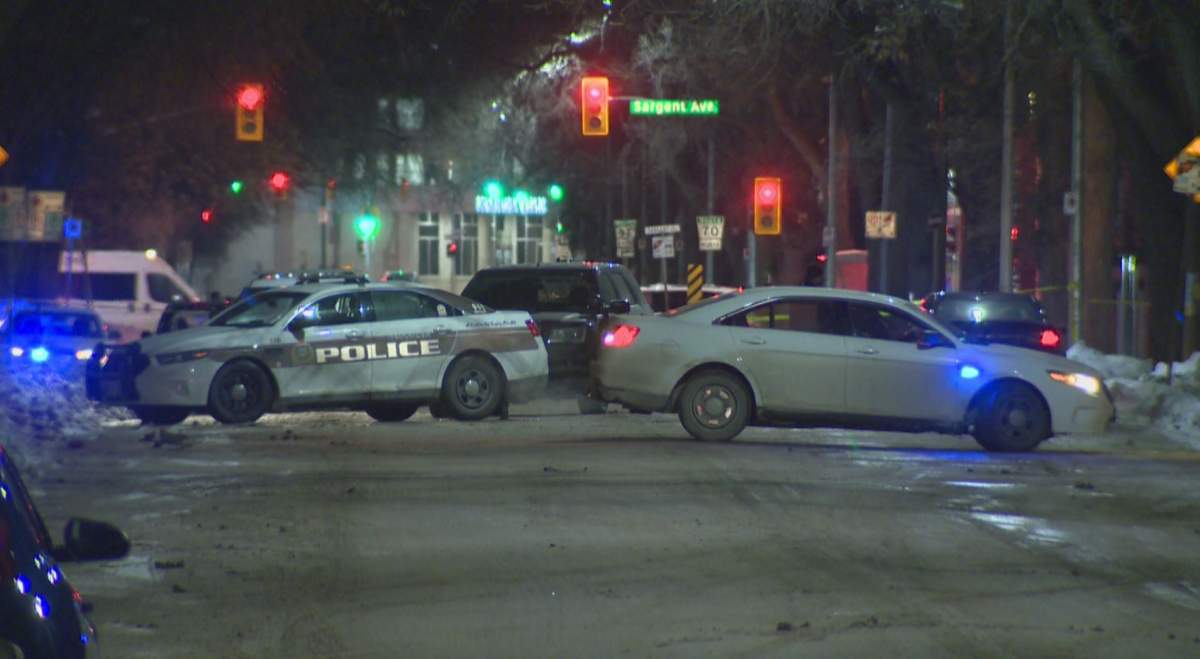 Winnipeg Police closed down a stretch of Sherbrook Street between Ellice Avenue and Sargent Avenue following a police-involved shooting that killed 26-year-old Chad Williams on Jan. 11, 2019.