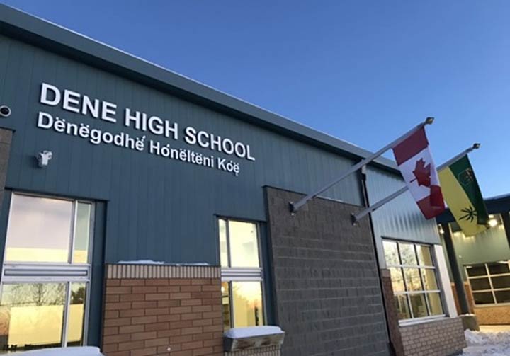 A ceremony was held to unveil renovations made to Dene High School, where the 2016 La Loche school shooting took place.