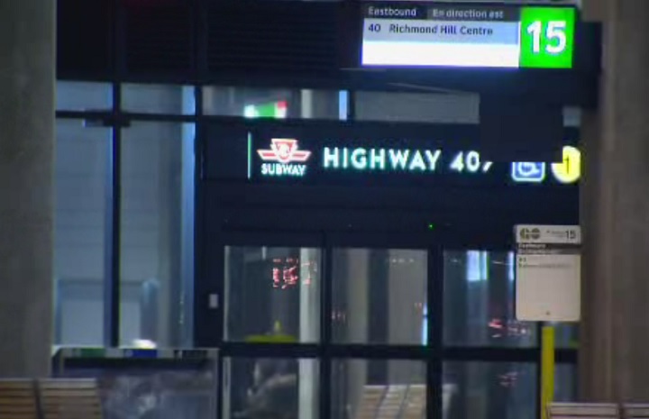 York Regional Police say a man was shot in the parking lot of the Highway 407 subway station in Vaughan on Jan. 15.