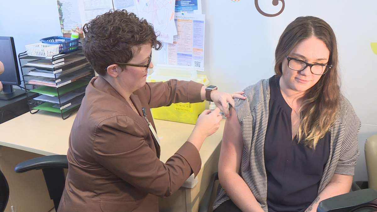 Shelby Wagner got her flu shot today and is looking forward to not having to keep track of her medical card