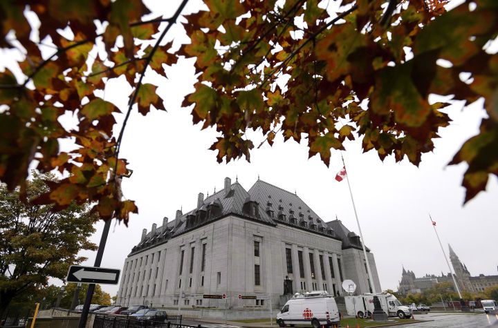The Supreme Court of Canada is seen in Ottawa on Thursday, Oct. 11, 2018. The Supreme Court of Canada has refused to temporarily suspend a lower court's bombshell ruling that the military justice system is unconstitutional. 