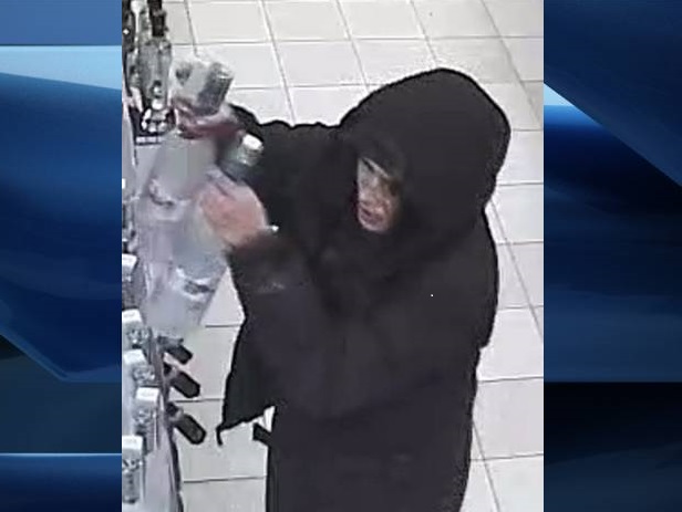 Surveillance footage captured from the LCBO at Argyle Mall on New Year’s Day.