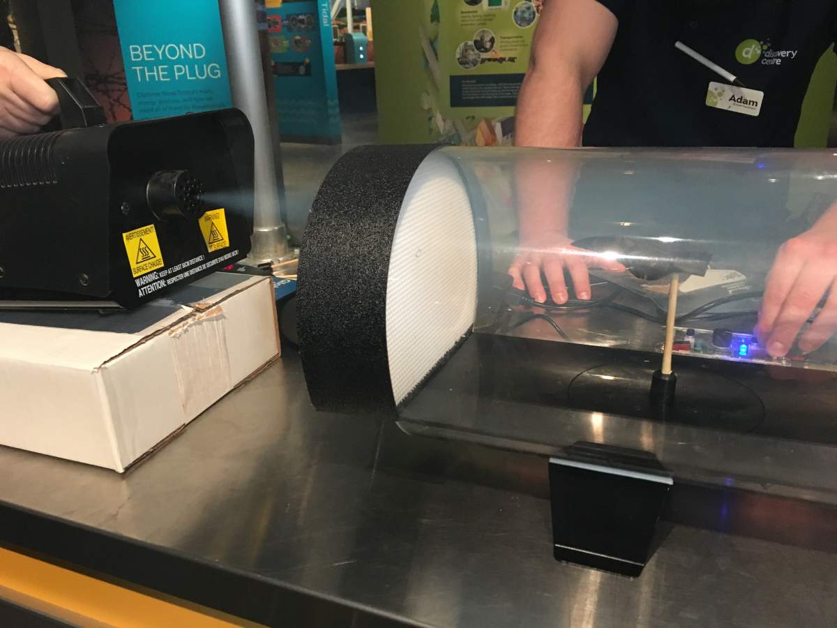 Aerodynamics exhibit at Halifax Discovery Centre