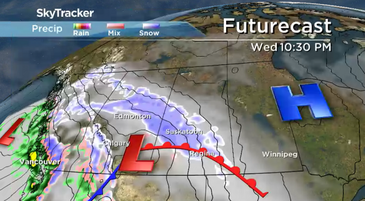 The next system and frontal boundary will build in some snow late Wednesday into early Thursday.