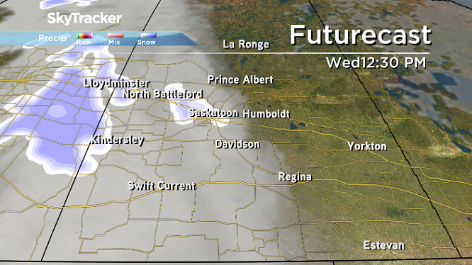 There is a chance of snow as a warm front pushes in on Wednesday.