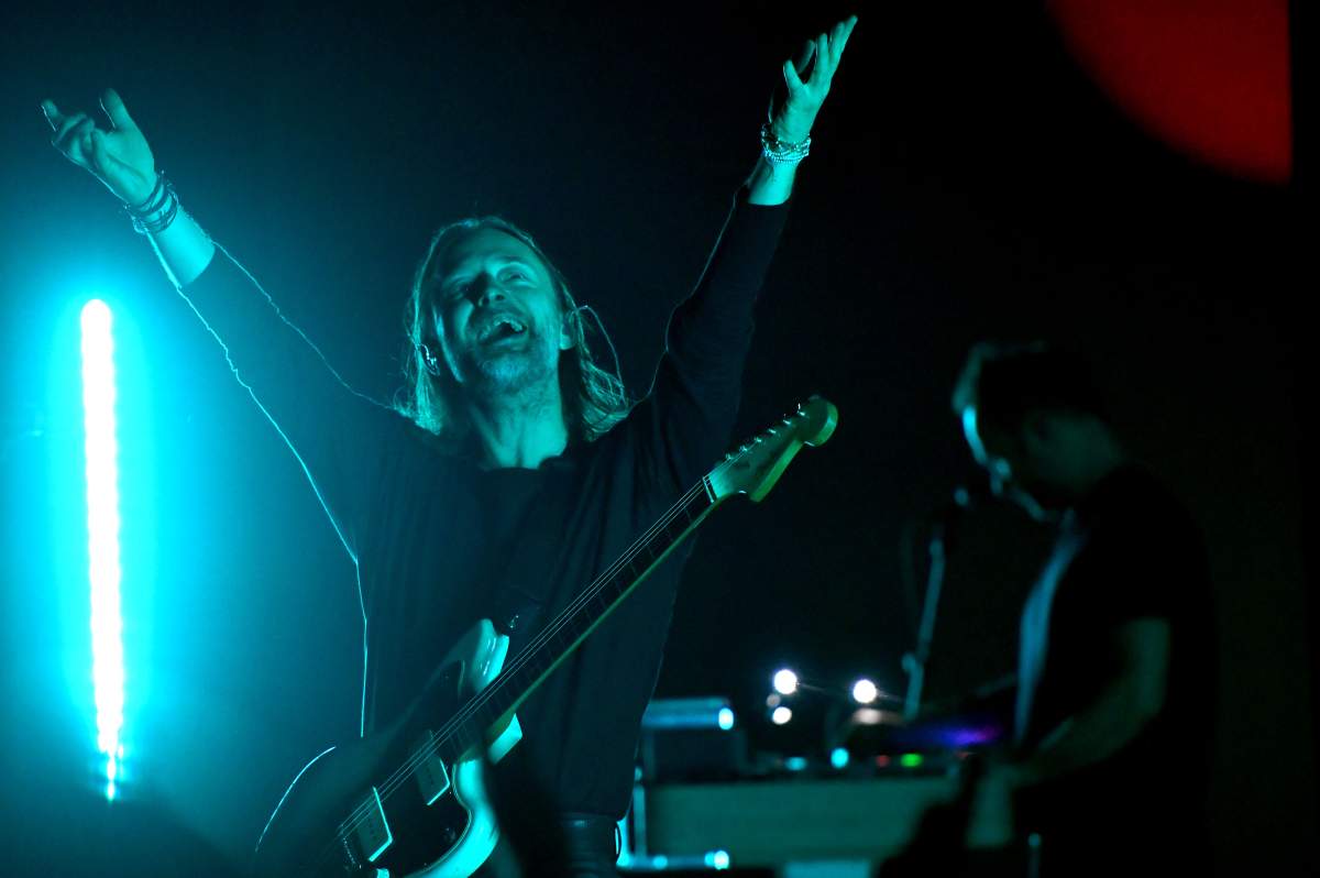 Thom Yorke performs onstage during his solo ‘Tomorrow’s Modern Boxes’ tour stop at Orpheum Theatre on Dec. 19, 2018, in Los Angeles, Calif.