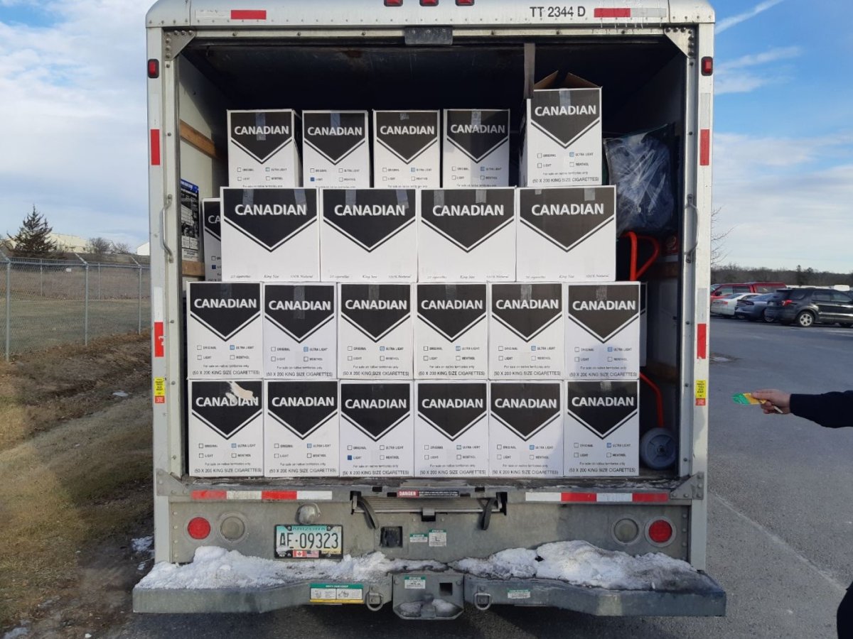 OPP say they apprehended a van on Highway 401 carrying 2.96 million illegal cigarettes.