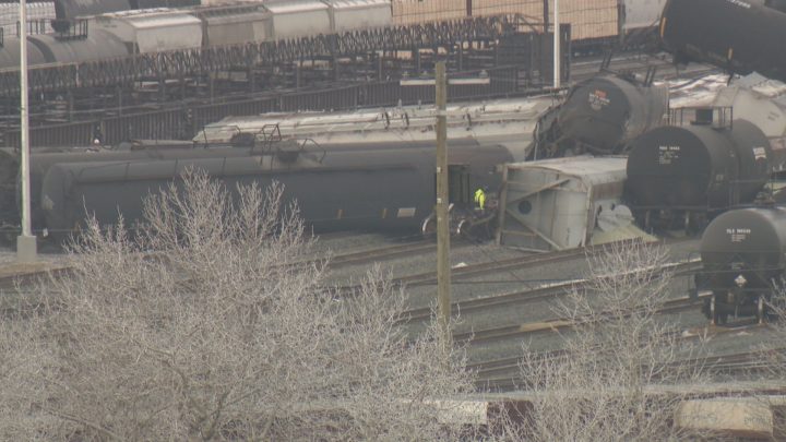 A CP train came off the tracks in southeast Calgary on Sunday.