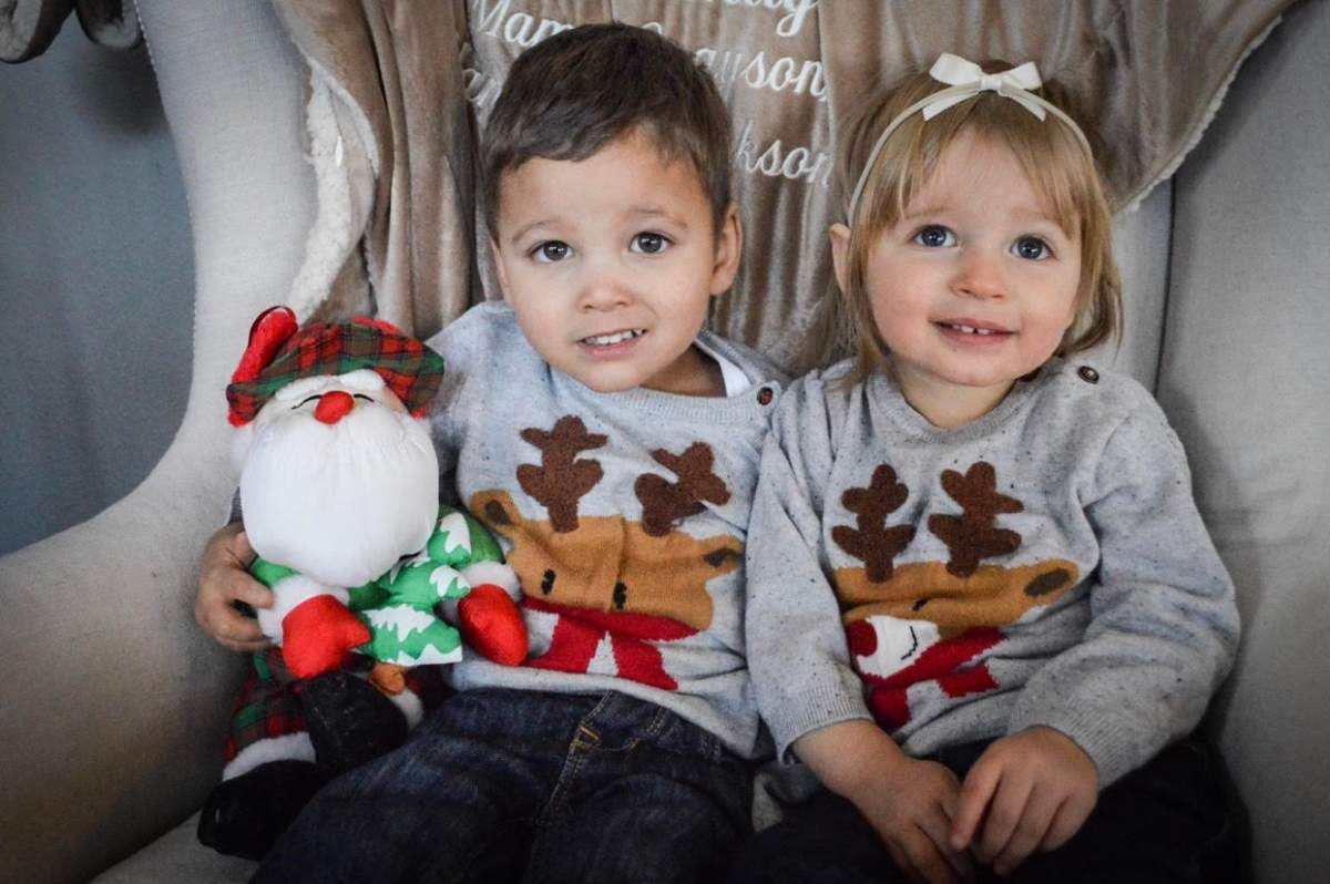 To confirm her suspicion, Page requested a DNA test for both siblings, and found out the kids’ biological connection. Grayson and Hannah. Photo courtesy of Katie Page.