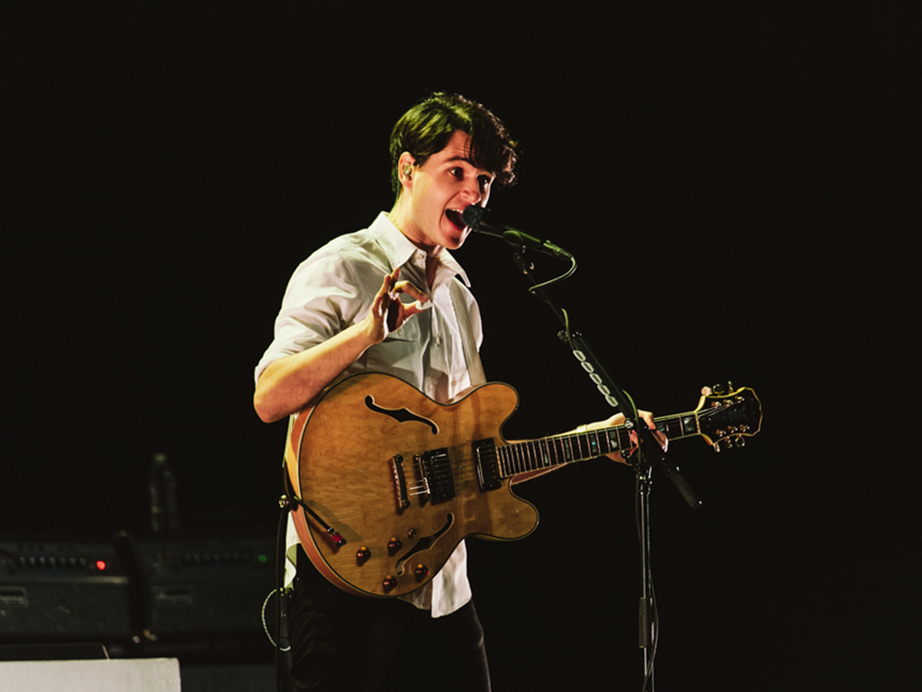 Ezra Koenig of Vampire Weekend performs at the Sony Centre, in Toronto, on May 13, 2016. 