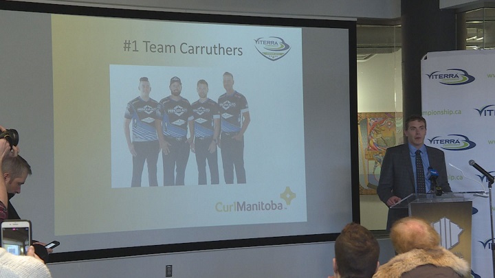 Curl Manitoba revealed Team Carruthers as the top seed for next week's Viterra Championship in Virden.