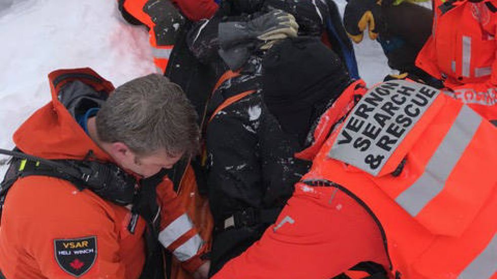 A man was airlifted from Park Mountain after a snow biking crash on Saturday. 