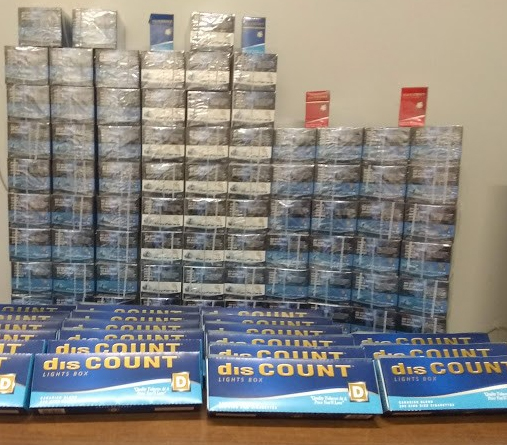 Enforcement officers with the Department of Public Safety, in partnership with the Fredericton Police Force, seized 20,044 unstamped cigarettes on Jan. 27 as part of an ongoing investigation in the Fredericton region.