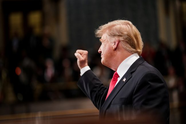 President Donald Trump delivers the State of the Union address at the Capitol in Washington, D.C., Feb. 5, 2019.