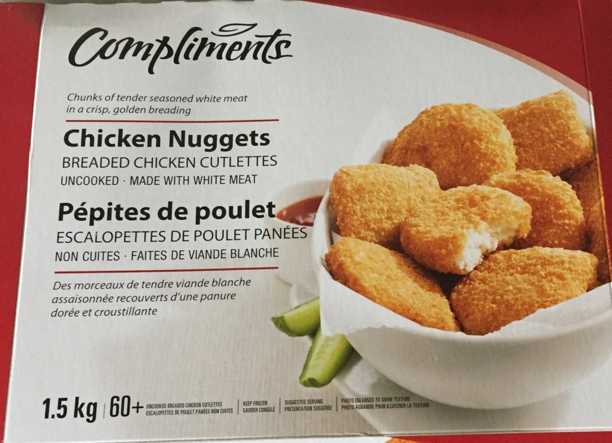 Compliments Chicken Nuggets are being recalled over salmonella fears, the CFIA announced Wednesday.