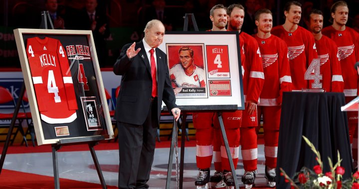Red Wings top Maple Leafs 3-2 in OT, retire Red Kelly's jersey - The Globe and  Mail