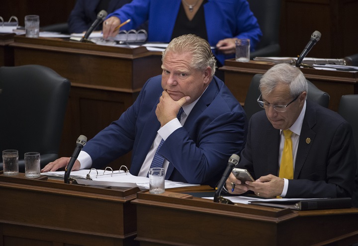 Ontario Premier Doug Ford is photographed during a session of the Legislative Assembly on Ontario, Sept 17 2018.