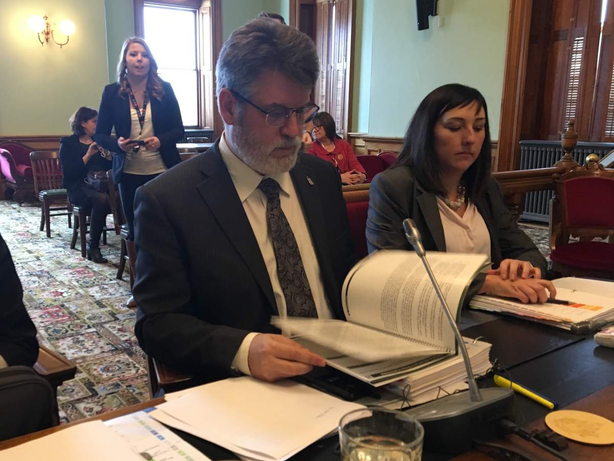 New Brunswick Ombud, Charles Murray presents his report entitled "Failure to Protect" in Fredericton, on Thursday, February 7, 2019. 