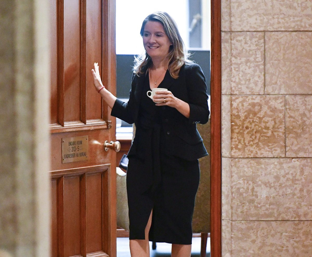 Katie Telford, chief of staff to Prime Minister Justin Trudeau, leaves the Prime Minister's office on Parliament Hill in Ottawa on October 1, 2018. 