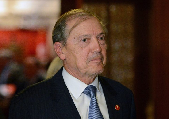 Sen. David Tkachuk leaves the Senate on Parliament Hill in Ottawa on Tuesday, Oct. 22, 2013. 