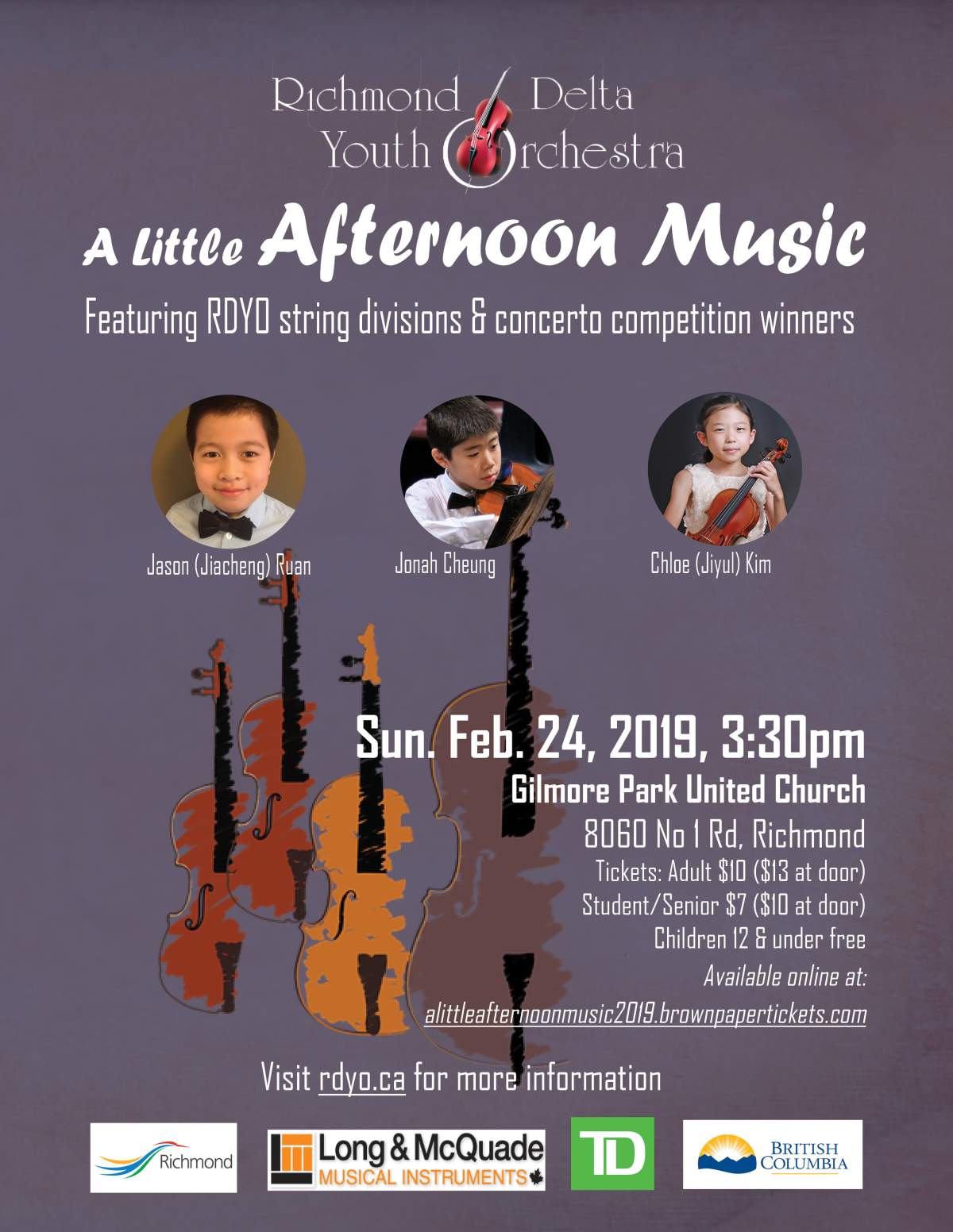 Richmond Delta Youth Orchestra A Little Afternoon Music - image