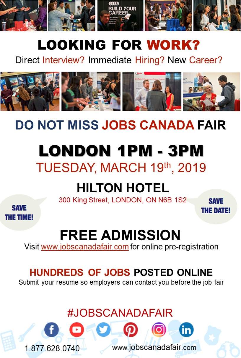 LONDON JOB FAIR – MARCH 19TH - image