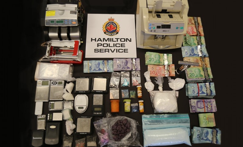 Hamilton police officers seized a large quantity of “Purple Heroin” cocaine, methamphetamine, and prescription pills valued at almost $140,000.