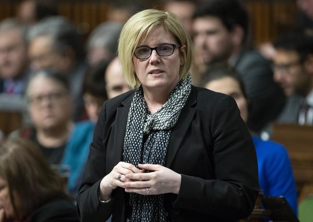 Public Services and Procurement Minister Carla Qualtrough responds to a question during Question Period in the House of Commons, Tuesday, February 26, 2019 in Ottawa.