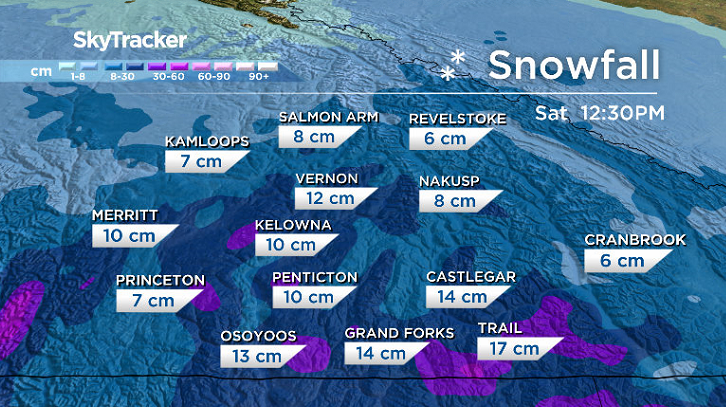 Another round of 5 to 15 centimetres of snow is on the way heading into the weekend.