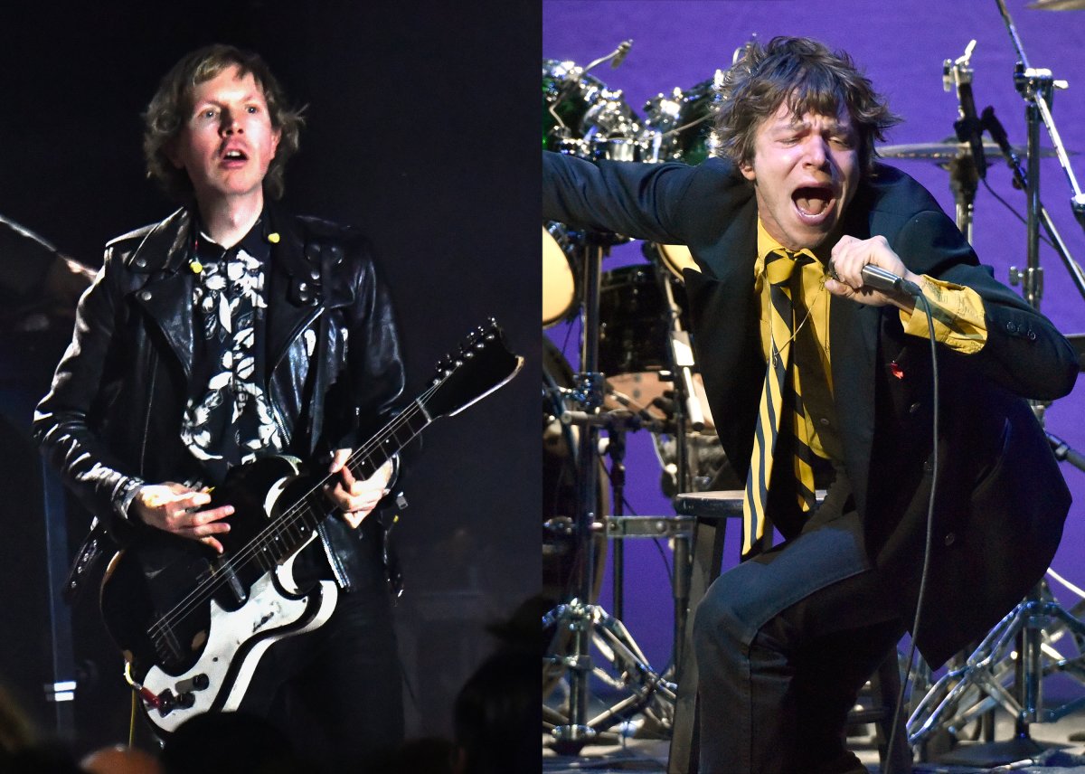 (L-R) Beck and Matt Shultz perform live in 2018.