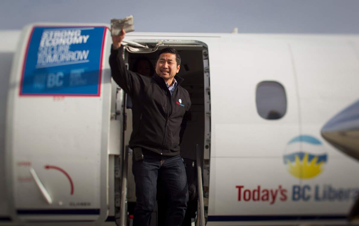 Former BC Premier Christy Clark’s Communications director Ben Chin arrives in Comox, B.C., April 2, 2013. (John Lehmann/The Globe and Mail)