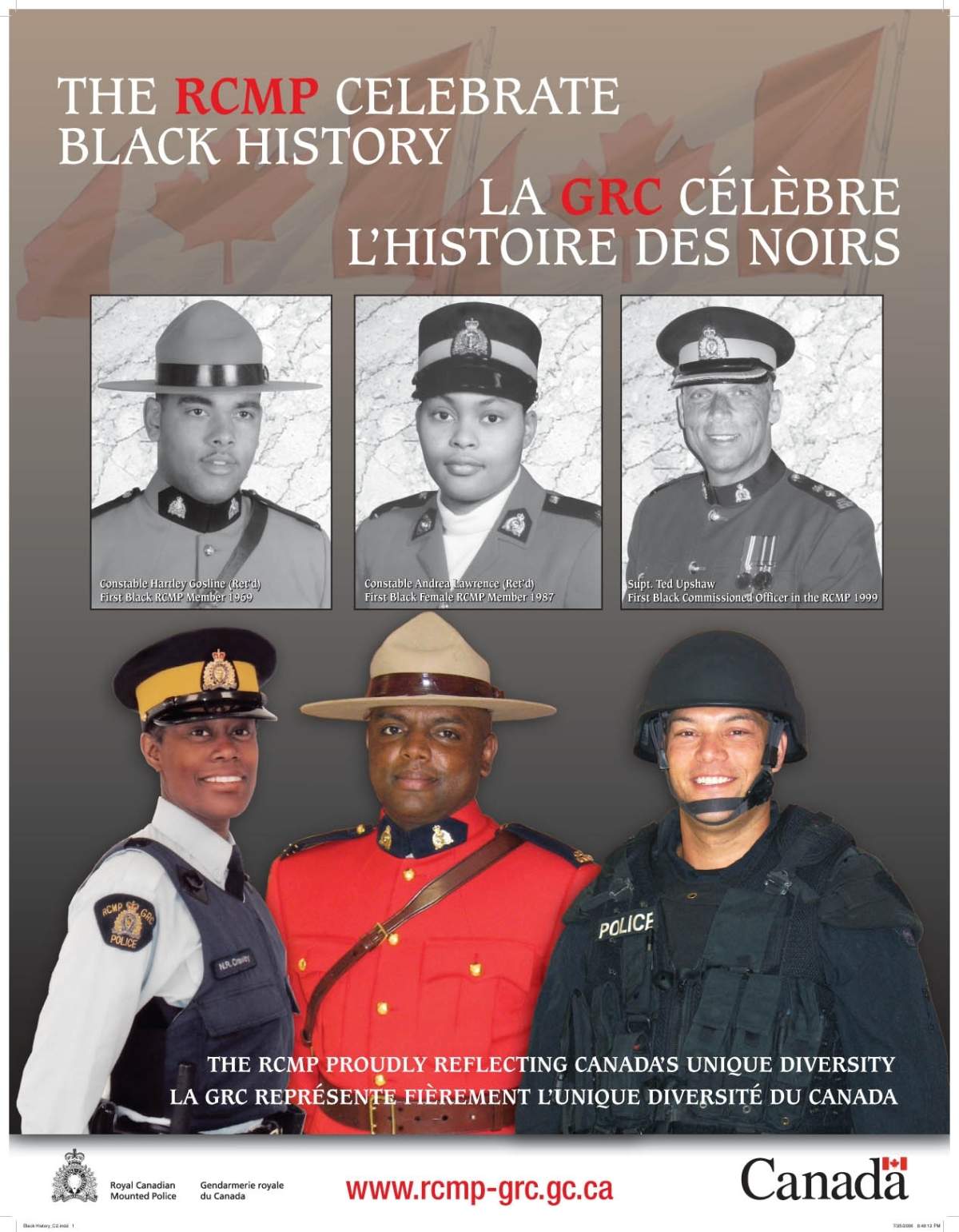 A poster Sgt. Craig Lawrence helped the RCMP create in 2006 to celebrate Black History Month.