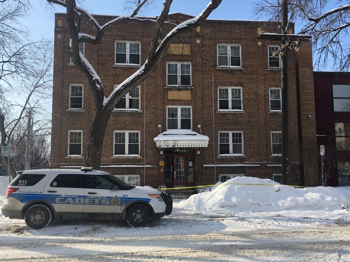Cadet cruiser sits outside of apartment on Colony Street following an officer-involved shooting in February 2019.
