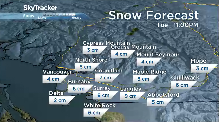 Snowfall warning ended for Metro Vancouver, remains for Fraser Valley - image