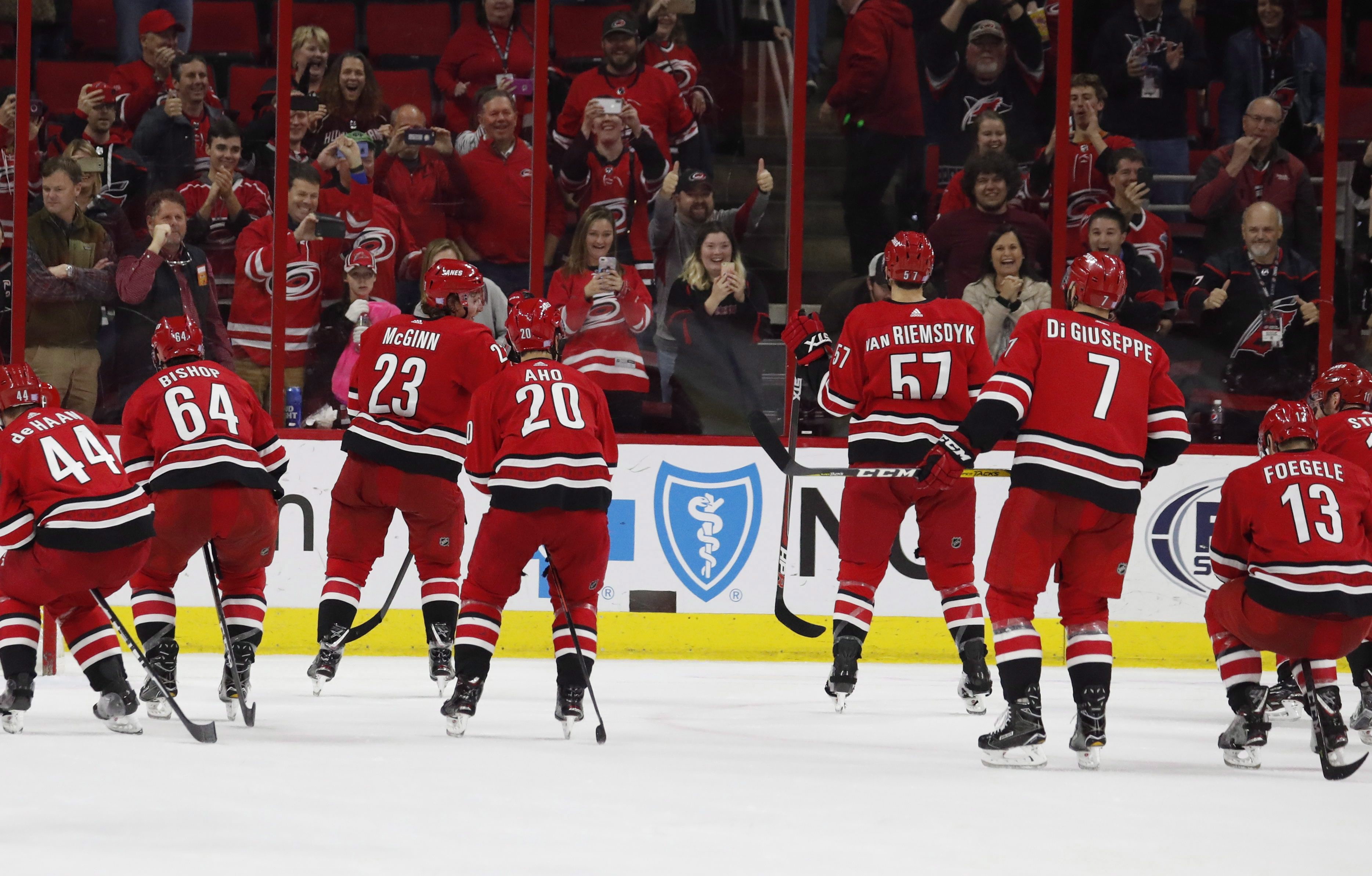 Carolina Hurricanes hit it out of the park in more ways than one on Friday
