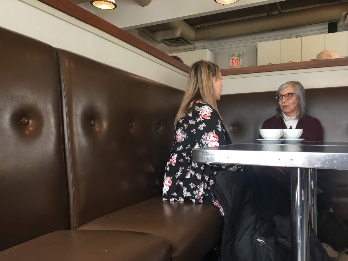 A photo of Catherine Mitchell’s friends, Jamie Whittaker and Janine Violini.