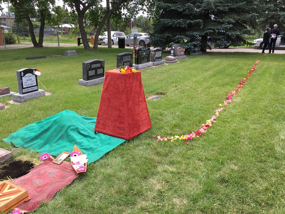 A photo of Catherine Mitchell’s final resting place.