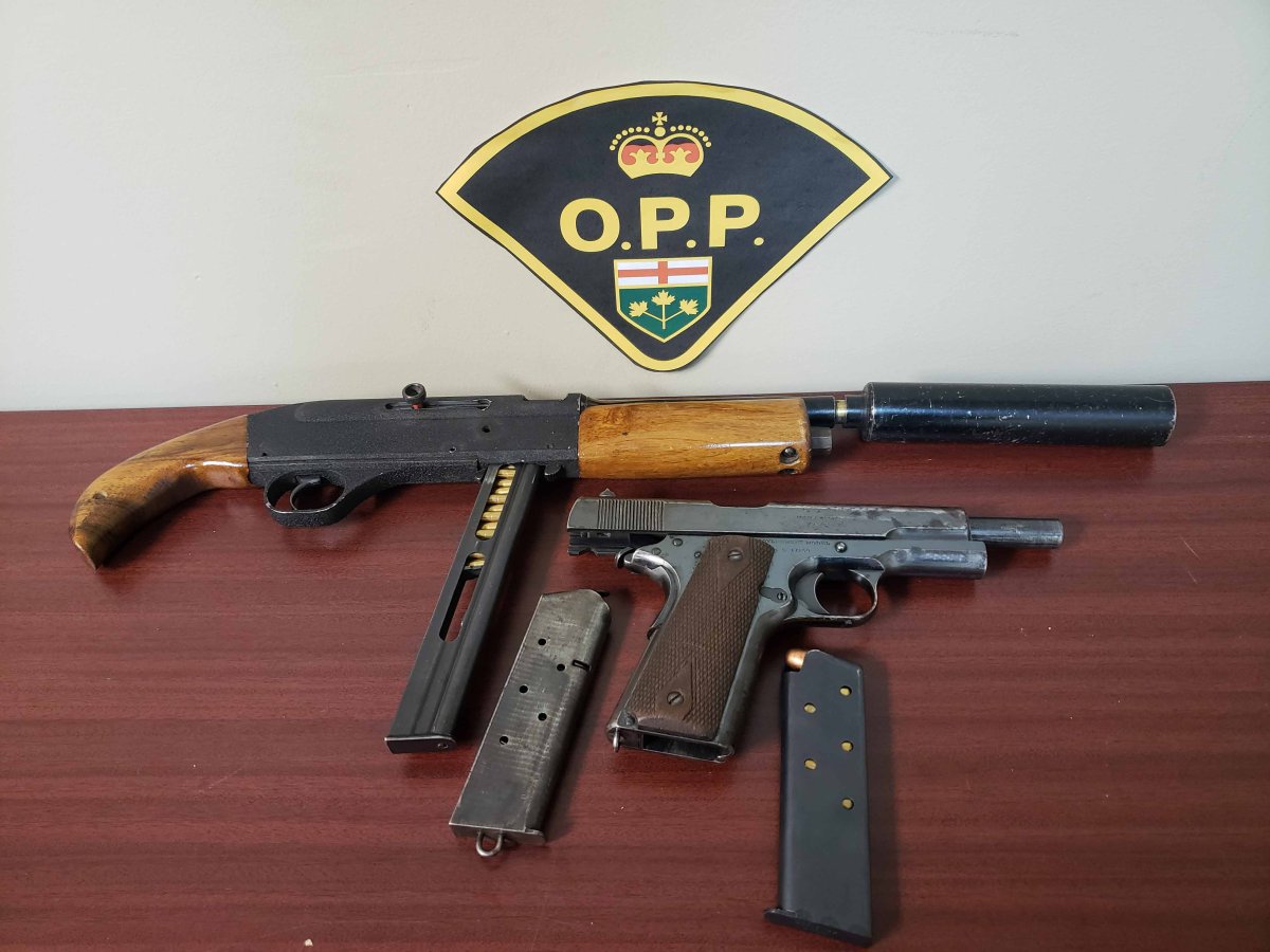 20 people were arrested and drugs, guns and money were seized after 14 search warrants were executed by the OPP and the Sûreté du Québec on Wednesday.