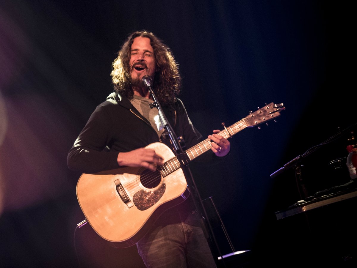 Chris Cornell performing live.