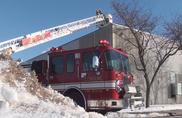 A fire broke out Tuesday at Belden Industries in Cobourg.