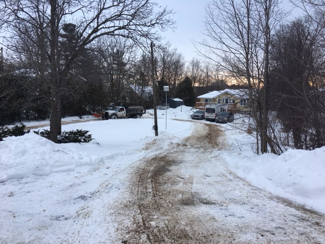 Kingston police and OPP officers were seen at this home on Cottage Farm Road on Thursday in Kingston’ east end.