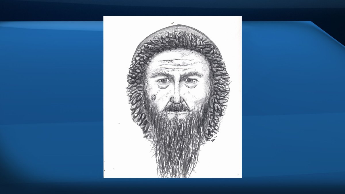 A Calgary police sketch of a suspect wanted in connection with a parkade robbery on Jan. 24, 2019.