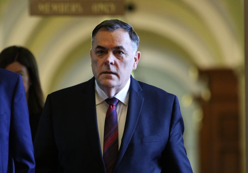 British Columbia House Speaker Darryl Plecas arrives at the Legislative Assembly Management Committee meeting at the Legislature in Victoria on Monday, January 21, 2019. A report alleging "flagrant" overspending by two top officials at British Columbia's legislature has prompted a call for major accountability and transparency reforms. THE CANADIAN PRESS/Chad Hipolito.